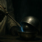 A scientist using a screwdriver to prop open the Demon Core plutonium sphere.