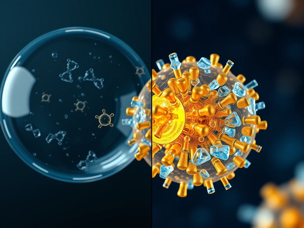 Illustration showing how glucose prevents cells from freezing and bursting in wood frogs.